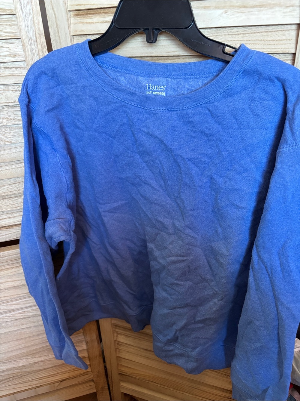 Hanes Blue Crewneck Soft Sweats Pullover XXL